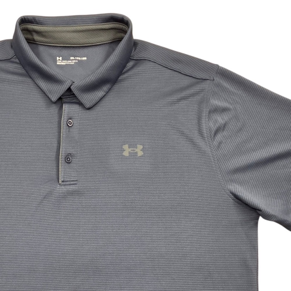 Under Armour Mens 3XL UA Tech Polo Shirt Blue Short Sleeve Loose Fit